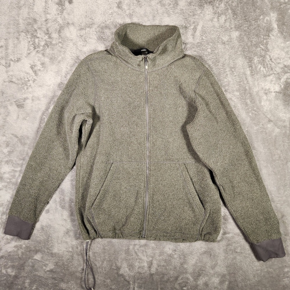 REI Co-op Fleece Jacket Mens XL 147102 Sage Green Full Zip High Pile EUC